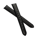 Flat Black Leather Silver buckle