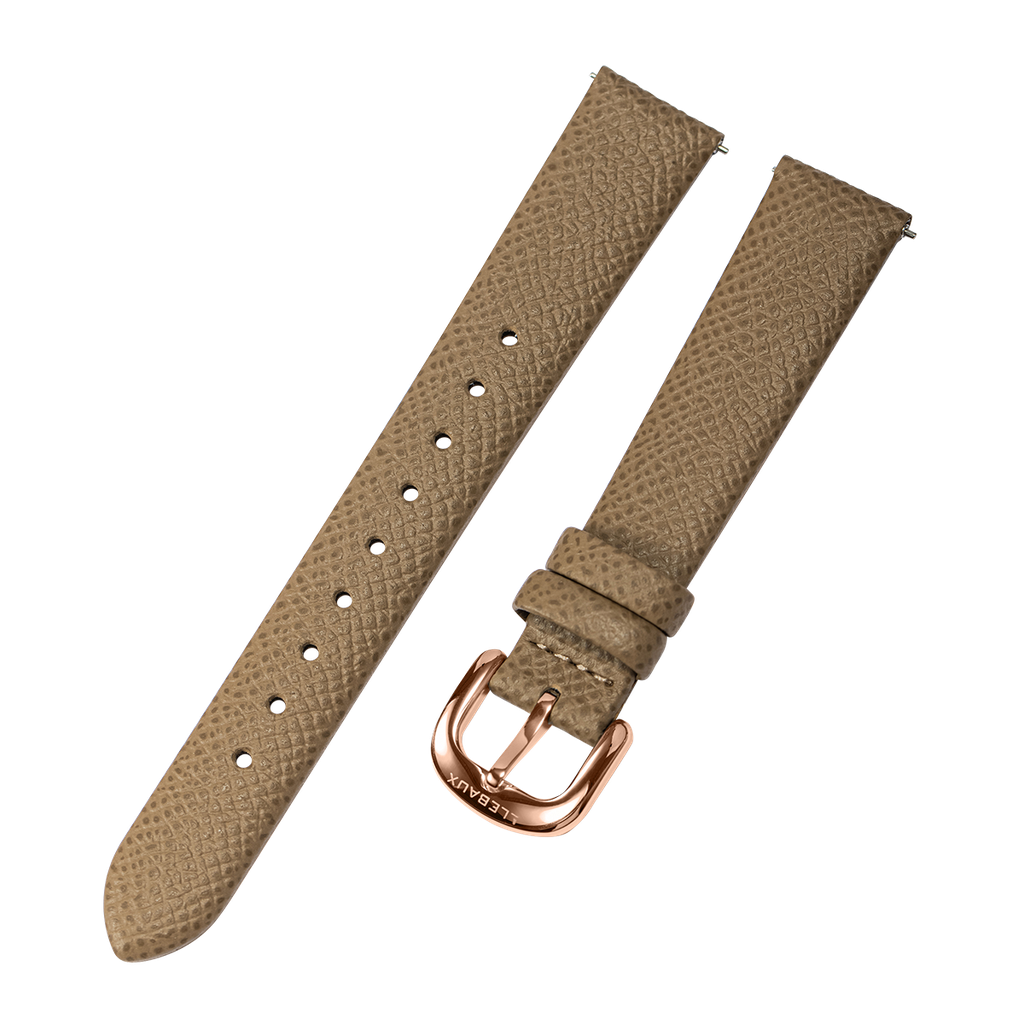 Brown Caviar Leather Rose Gold