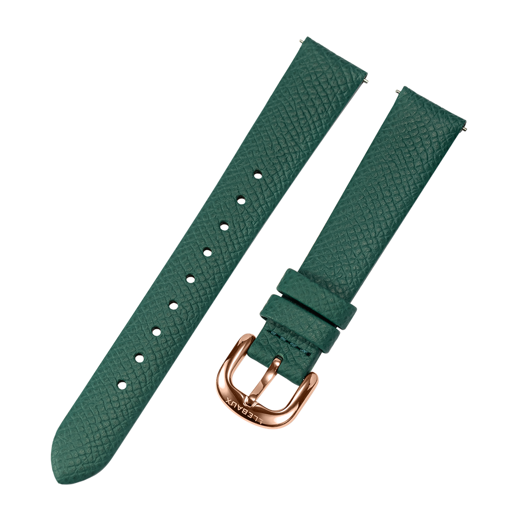 Green Caviar Leather Rose Gold