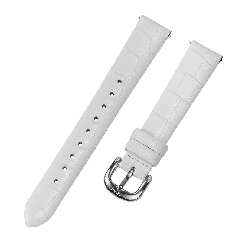 White Pattern Leather Silver