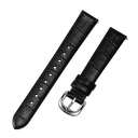 Black Croco Leather Silver buckle
