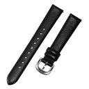 Flat Black Leather Silver buckle
