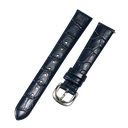 Blue Croco Leather Silver buckle