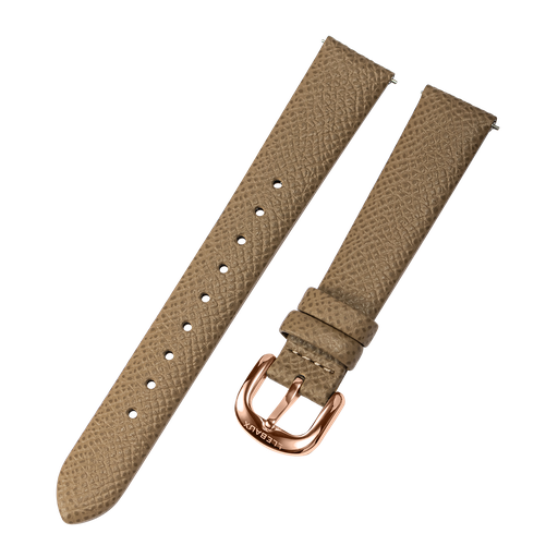[L33.RG] Brown Caviar Leather Rose Gold