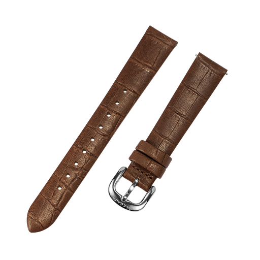 [L23.SS] Brown Pattern Leather Silver