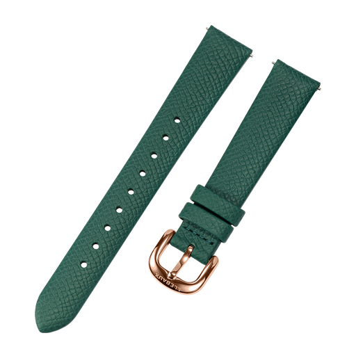 [L32.RG] Green Caviar Leather Rose Gold