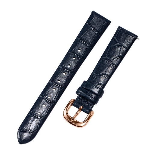 [LB.LBLCR.RG] Blue Croco Leather IPRG buckle
