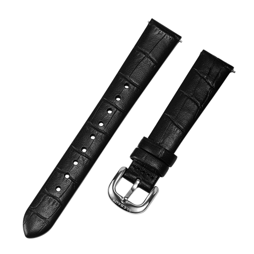 [LB.LBKCR.SS] Black Croco Leather Silver buckle